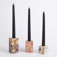 Travertin & Onyx Kerzenhalter, Klobiger Marmor Rechteck Steinkerze Travertin & Onyx Kerzenhalter, Klobiger Marmor Rechteck Steinkerze von AndresStoneDesign