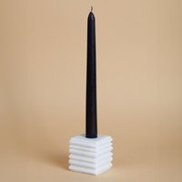 Weißer Marmor Kerzenständer Naturstein Modern Decor | 6, 3 cm von AndresStoneDesign