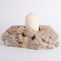 Wüstengrauer Travertin Kerzenhalter von AndresStoneDesign