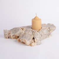 Wüstengrauer Travertin Kerzenhalter von AndresStoneDesign