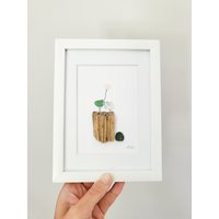 Andressâ - Seeglasbild Herzluftballon Mit Treibholz Und Echtem Seeglas Aus Der Ostsee von AndressaSchmuck