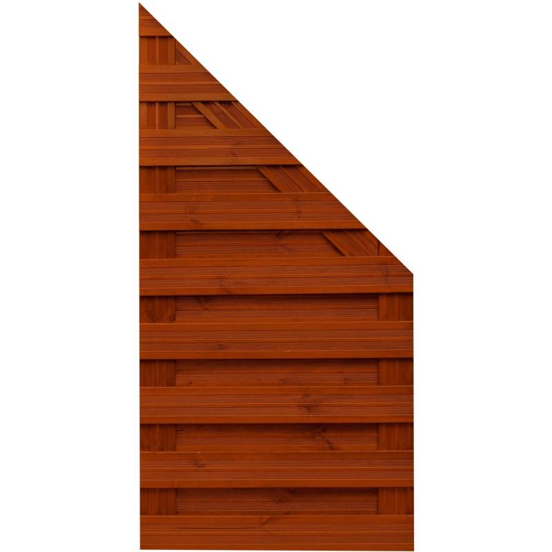 Sichtschutzzaun-Anschlussel. Goch Teakfarben lasiert 180/90 x 90cm FSC von -