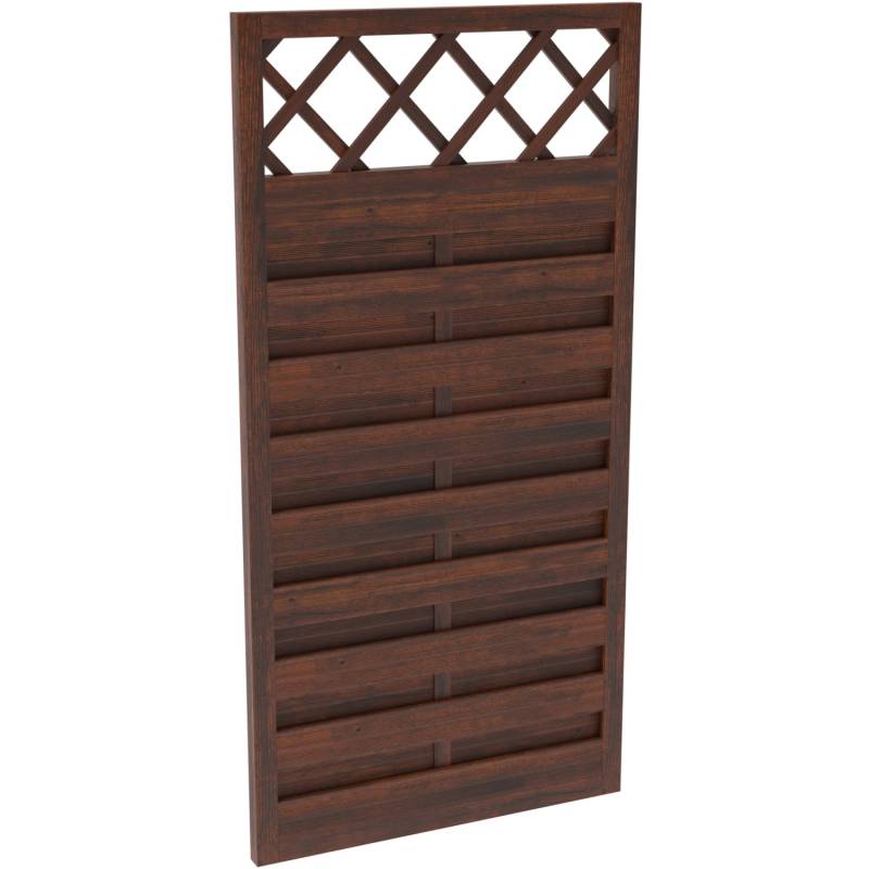 Sichtschutzzaun-Element Country Braun lasiert 180 cm x 90 cm von Andrewex