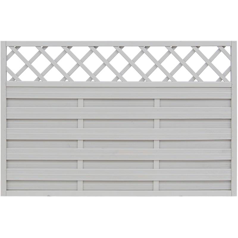 Sichtschutzzaun-Element Country Grau lasiert 120 cm x 180 cm von Andrewex