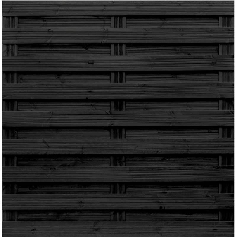Sichtschutzzaun-Element Goch Anthrazit lasiert 180 cm x 180 cm von Andrewex