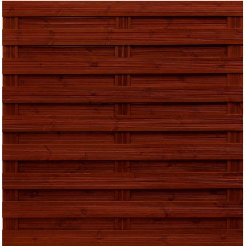 Sichtschutzzaun-Element Goch Braun lasiert 180 cm x 180 cm von Andrewex
