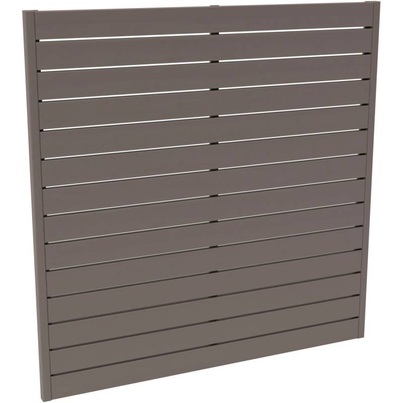 Sichtschutzzaunelement Faro Grau lackiert 180 cm x 180 cm von Andrewex