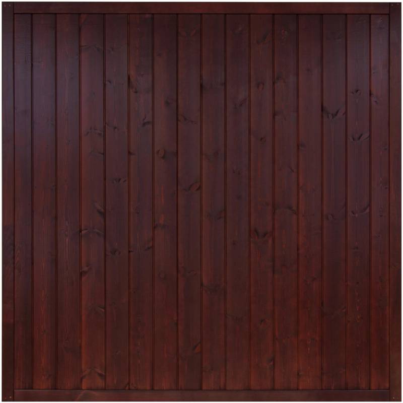 Sichtschutzzaunelement Oxford Braun lackiert 180 cm x 180 cm FSC von -