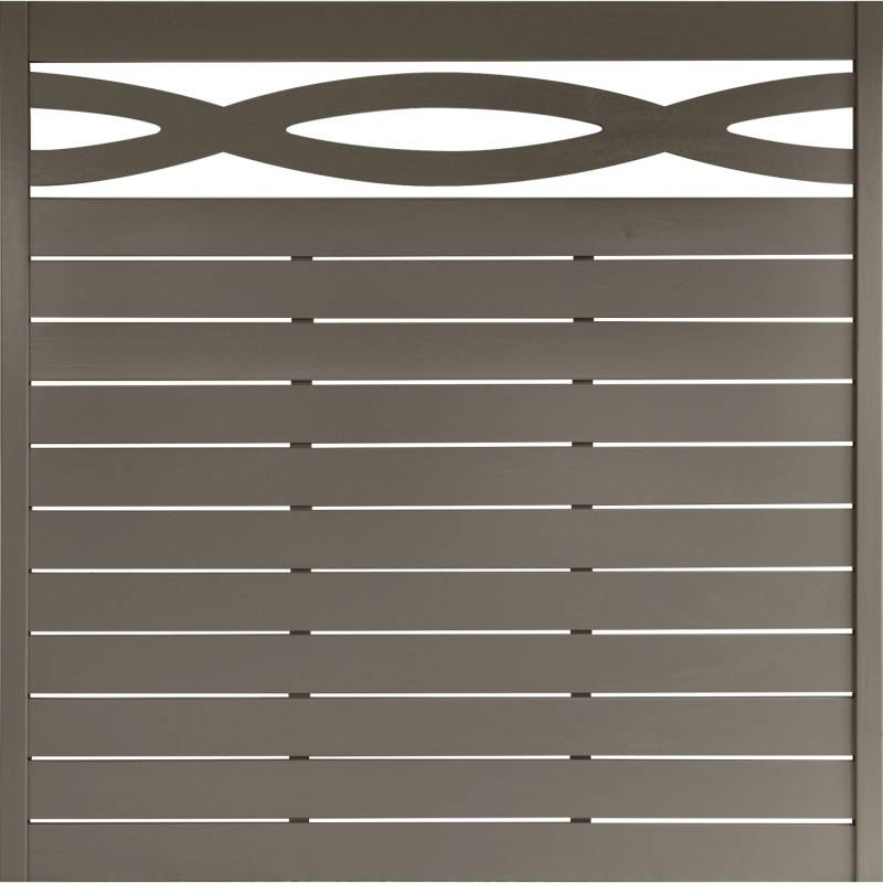 Zaunelement Geneva LS Gerade 180 cm x 180 cm Grau von Andrewex