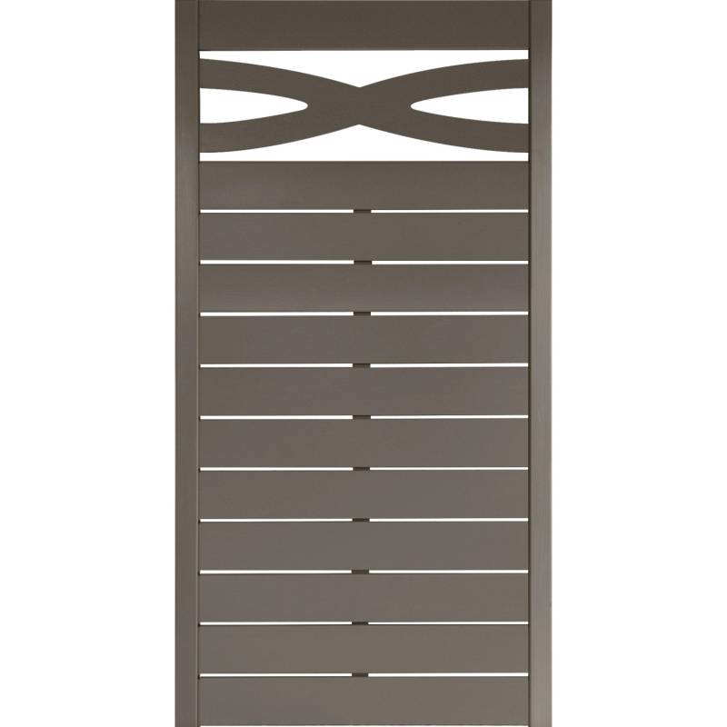 Zaunelement Geneva LS Gerade 180 cm x 90 cm Grau von Andrewex