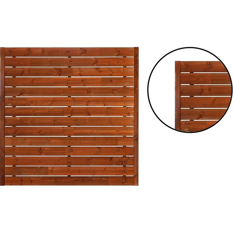 Zaunelement Rodos DIY Braun 180 cm x 180 cm von Andrewex