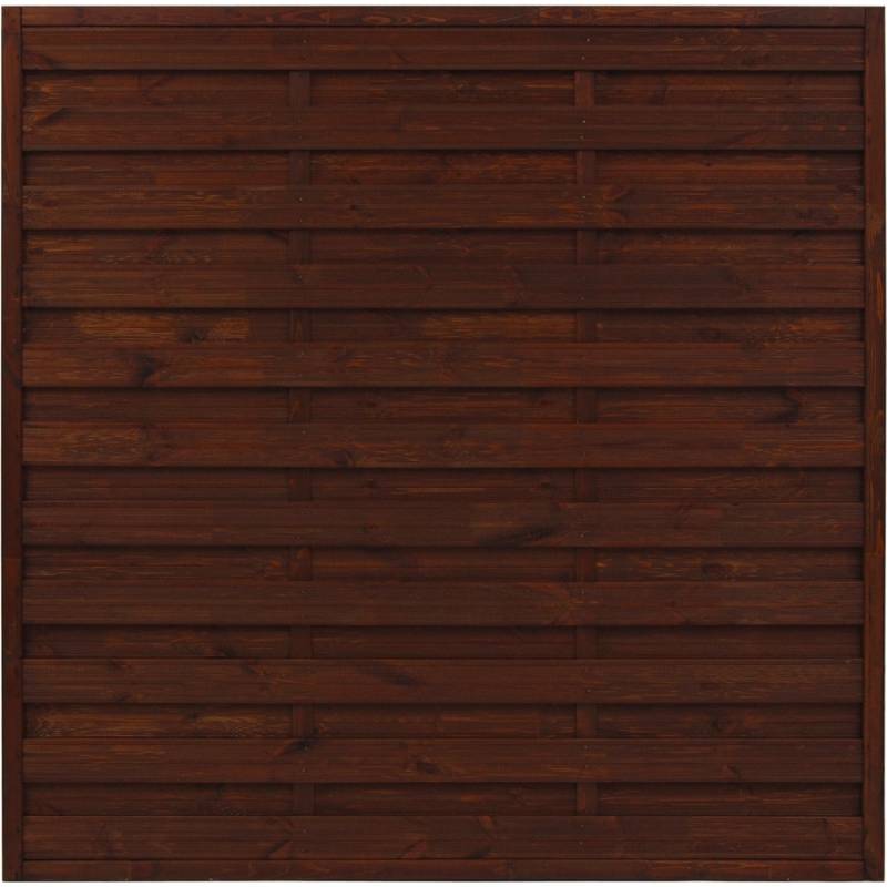 Sichtschutzzaun Classic 180 cm x 180 cm Braun von Andrewex