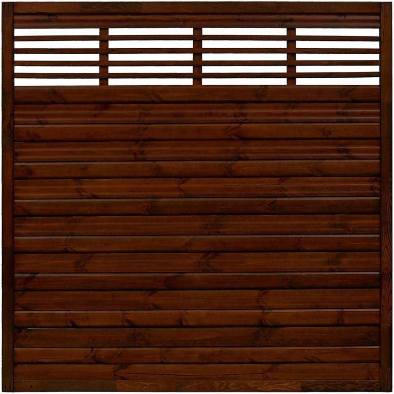 Sichtschutzzaun Element Nicea Braun 180 cm x 180 cm FSC von -