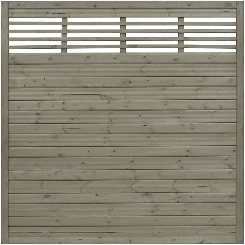 Sichtschutzzaun Element Nicea Grau 180 cm x 180 cm von Andrewex