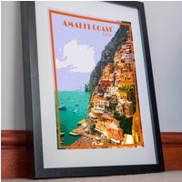 Amalfi Print Poster Leinwand Wandkunst Italien Küste Vintage Bild Urlaub Geschenk Home Dekor Souvenir Retro Reise Affiche von AndriusPosters