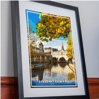 Bath Print Poster Leinwand Pulteney Bridge Wandkunst Dekor England Vintage Bild Urlaub Geschenk Home Souvenir Retro von AndriusPosters