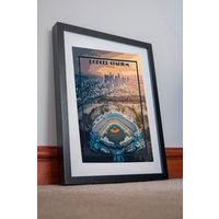 Dodger Stadium Druck Poster Leinwand La Dodgers Wand Kunst Dekor Mlb Geschenkidee Vintage Reiseposter von AndriusPosters