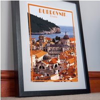 Dubrovnik Druck Poster Leinwand Kroatien Geschenk Wand Dekor Vintage Kunstwerk Bild Urlaub Souvenir Retro Kunst Reisewand von AndriusPosters