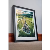 Hedalen Stave Kirche Druck Poster Leinwand Norwegen Wandkunst Kunstwerk Wanddekoration Paint Reise Geschenk Souvenir Print von AndriusPosters