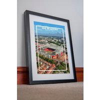 Manchester United Print Poster Leinwand Altes Trafford Wand Dekor Kunstwerk Bild Urlaub Geschenk Home Decor Souvenir Retro Reise Vintage Stil von AndriusPosters