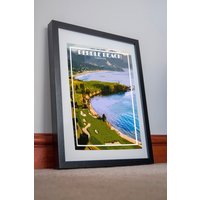 Pebble Beach Golf Druck Poster Leinwand, Geschenkidee, Die Meister Leinwand Wandkunst, Dekor, Vintage Druck von AndriusPosters