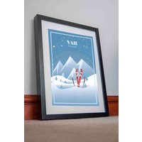 Vail Colorado Print Poster Leinwand Kunst Mountain Ski Resort Wandern Malbild Geschenk Dekor Urlaub Retro Reise Vintage von AndriusPosters