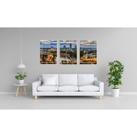 Vilnius Druck Poster Leinwand Panorama Reise Wandkunst Litauen Vintage Reisedruck Geschenk Dekor Kunstwerk von AndriusPosters