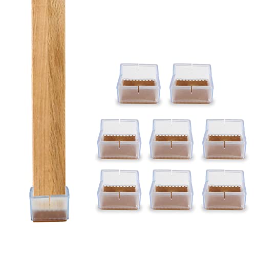 Andux 8pcs/Set Platz unten Silikon Stuhl Bein Caps Füße Pads Möbel Tisch Abdeckungen Holz Boden Protektoren GJZJD-01(24#) von Andux