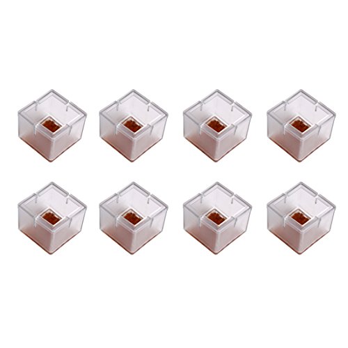 Andux 8pcs/Set Platz unten Silikon Stuhl Bein Caps Füße Pads Möbel Tisch Abdeckungen Holz Boden Protektoren GJZJD-01(8#) von Andux