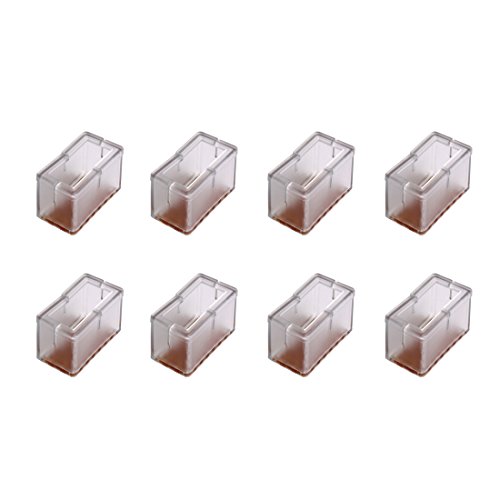 Andux 8pcs/Set Rechteck unten Silikon Stuhl Bein Caps Füße Pads Möbel Tisch Abdeckungen Holz Boden Protektoren GJZJD-01 (9#) von Andux