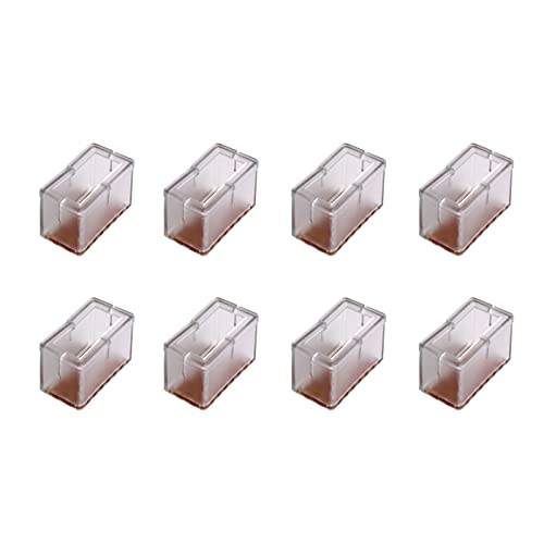 Andux 8pcs/Set Rechteck unten Silikon Stuhl Bein Caps Füße Pads Möbel Tisch Abdeckungen Holz Boden Protektoren GJZJD-01 (9#) Clear von Andux