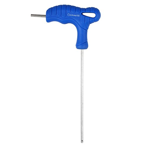 Andux Zone Innensechskantschlüssel Sattelschlüssel Blau T-Griff CR-V mit Kugelkopf NLJBS-06 (2.5mm) von Andux