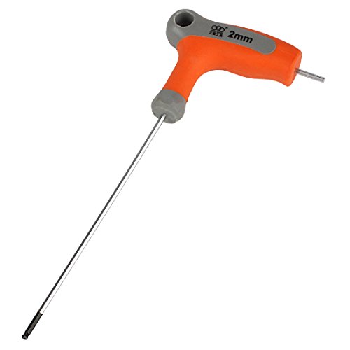 Andux Zone Innensechskantschlüssel Sattelschlüssel T-Griff CR-V mit Kugelkopf NLJBS-01 (2mm) von Andux