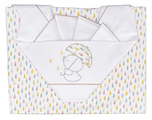 ANDY & HELEN Bettwäsche-Set für Kinderwagen, Bestickt, Spannbettlaken mit Gummibändern und Kissenbezug, Gelb ANDY & HELEN Bettwäsche-Set für Kinderwagen, Bestickt, Spannbettlaken mit Gummibändern und Kissenbezug, Gelb von ANDY & HELEN