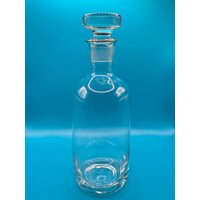 Zeitlose Karaffe/ Dekanter Aus Glas, Oben Mit Goldrand. Verschluss Massivem Glas von AndysKuriositaeten