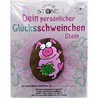 Glücksbringer Glücksschwein Ca. 4-5 cm Auf Karte Mitbringsel, Neues Jahr Silvester Wichtelgeschenk Bemalte Steine Geschenkidee Jahreswechsel von AndysSteinwelt