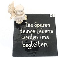 Grabschmuck Aus Schiefer Ca. 15 X cm Mit Grabengel Für Urnengrab Grabstein Grabplatte Sternenkind Andenken Kindergrab Beerdigung Grabschmuck Aus Schiefer Ca. 15 X cm Mit Grabengel Für Urnengrab Grabstein Grabplatte Sternenkind Andenken Kindergrab Beerdigung von AndysSteinwelt