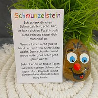Lustiges Schmunzelstein Gesicht Von Hand Auf Kieselstein Gemalt Glücksbringer Steine Glückssteine Mitbringsel Zum Geburtstag Geschenk Emil von AndysSteinwelt