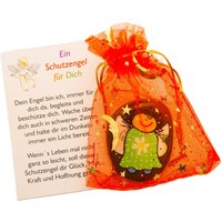 Schutzengel Stein Mit Name Personalisierbar Glücksbringer Im Organza - Säckchen Glücksstein Bemalte Steine Geburtstag Geschenk von AndysSteinwelt