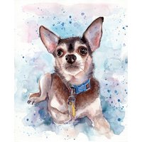 Personalisiertes Aquarell Tierportrait Originales Hunde - Oder Katzenportrait Personalisiertes Aquarell Tierportrait Originales Hunde - Oder Katzenportrait von AnellHappyWatercolor