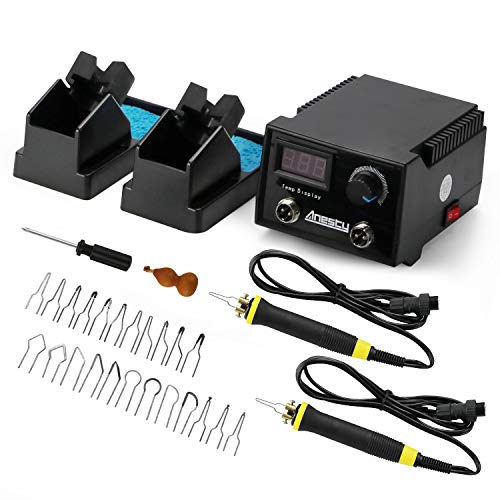 Brandmalerei-Set aus Holz, professionelle Brandmalerei-Maschine mit doppelten Stiften & 23 Spitzen für Holz, Leder und Kork (100 W, Temperaturregelung 100 ℃ - 780 ℃) von Anesty