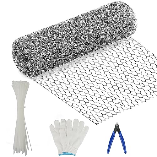 Maschendrahtzaun 40cm x 10m Sechseckgeflecht Volierendraht Hasendraht Hühnerzaun Drahtgitter Drahtzaun Drahtgeflecht 6eck Gartenzaun | Verzinkt | Maschen 25 mm von Anesty