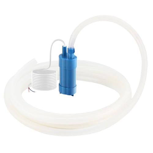 Tauchpumpe 12V 600 L/H Mini Wasserpumpe mit 5M Schlauch, Ultra leise 5M Förderhöhe Kleine Tauchwasserpump, Frischwasserpumpe für Wohnwagen, Wohnmobil, Yacht, Boot usw von Anesty