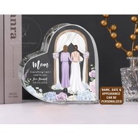 Personalisierte Mutter Der Braut Herz Acryl Plakette, Hochzeitsgeschenk Für Eltern, Hochzeitsgeschenk, Benutzerdefinierte Acrylständer, Geschenk von AnettZweinigerStudio