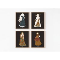 Jahreszeiten Kunstpaket - Winter Frühling Sommer Herbst/Femme Volkskunst Pagan Wicca Heathen Heiden Altar Wanddekoration Natur Poster Jahreszeiten Kunstpaket - Winter Frühling Sommer Herbst/Femme Volkskunst Pagan Wicca Heathen Heiden Altar Wanddekoration Natur Poster von Anetteprs