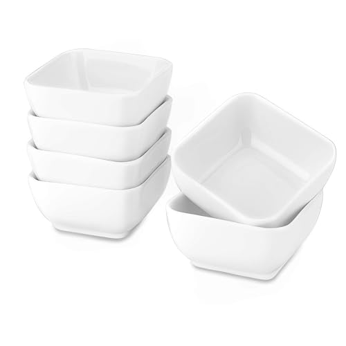 Anevios 6 Stück Keramik Dipschalen, Dipschälchen Klein, Weiß Saucenschälchen, Servierschalen für Saucen, BBQ-Sauce, Eis, Dessert, Obst, Snack, Dips, Sushi - Füllmenge 80ml, Optimale Füllmenge 50ml Anevios 6 Stück Keramik Dipschalen, Dipschälchen Klein, Weiß Saucenschälchen, Servierschalen für Saucen, BBQ-Sauce, Eis, Dessert, Obst, Snack, Dips, Sushi - Füllmenge 80ml, Optimale Füllmenge 50ml von Anevios
