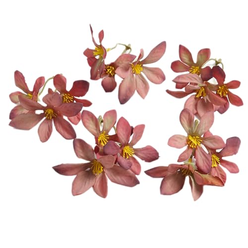Anevous 10 Stück Künstliche BlumeKöpfe, Klein Blumen Köpfe, Kunstblumen Blumenköpfe Deko, Seidenblumen Köpfe für DIY Basteln Scrapbooking Hochzeit Party Home Handwerk Deko,Dunkelrot von Anevous