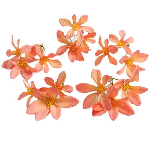 Anevous 10 Stück Künstliche BlumeKöpfe, Klein Blumen Köpfe, Kunstblumen Blumenköpfe Deko, Seidenblumen Köpfe für DIY Basteln Scrapbooking Hochzeit Party Home Handwerk Deko,Orange von Anevous