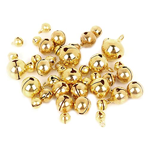 Anevous 100 Stück Glöckchen, Schellen Glocken Glöckchen zum Basteln Robuste Kleine Glöckchen für Weihnacht Fest Dekoration, Schmuck Basteln Geschenkverpackung,Gold 12mm Anevous 100 Stück Glöckchen, Schellen Glocken Glöckchen zum Basteln Robuste Kleine Glöckchen für Weihnacht Fest Dekoration, Schmuck Basteln Geschenkverpackung,Gold 12mm von Anevous