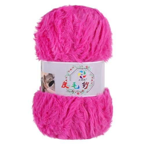 Anevous 100g Knäuel Kunstfellgarn Handstrickgarne, Plüschgarn Wolle zum Häkeln, Flauschiges Handstrickgarn, Häkelgarn Kunstpelzgarn, Stricken Garn für Basteln Häkeln und Kunsthandwerk,Dunkelrosa Rot Anevous 100g Knäuel Kunstfellgarn Handstrickgarne, Plüschgarn Wolle zum Häkeln, Flauschiges Handstrickgarn, Häkelgarn Kunstpelzgarn, Stricken Garn für Basteln Häkeln und Kunsthandwerk,Dunkelrosa Rot von Anevous